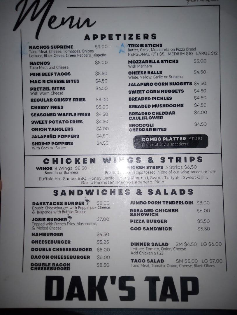Dak's Tap Menu